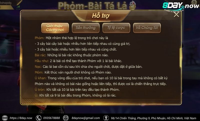 Giao dien game Ta La Phom 8Day - Hinh 3
